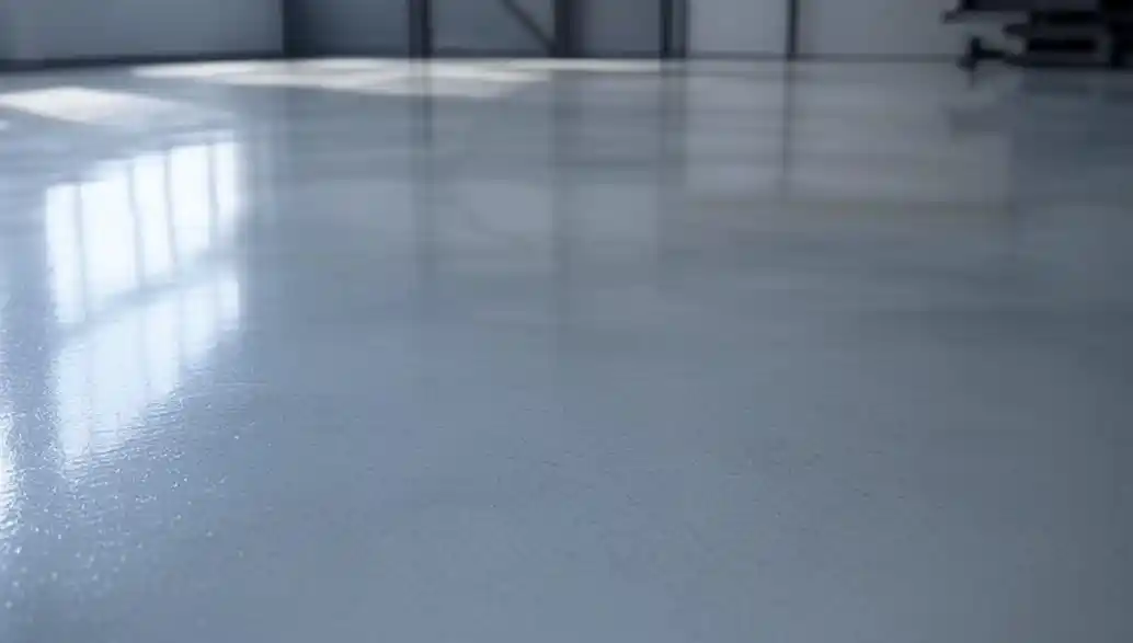Industrial resin floor in a production facility